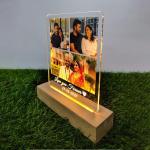 Gugan's Gifts Personalized Photo Lamp for Couples – Custom Acrylic LED Night Light with Photo, Name & Date, Gift for Anniversary, Wedding or Birthday (Model 3)