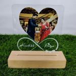 Gugan's Gifts Personalized Photo Lamp for Couples – Custom Acrylic LED Night Light with Photo, Name & Date, Gift for Anniversary, Wedding or Birthday (Model 5)