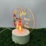 Gugan's Gifts Acrylic Personalized Illusion Photo Lamp – A Customizable lamp with Name, and Date, Perfect for Couples. (Model 3)