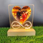 Gugan's Gifts Personalized Photo Lamp for Couples – Custom Acrylic LED Night Light with Photo, Name & Date, Gift for Anniversary, Wedding or Birthday (Model 5)