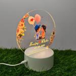 Gugan's Gifts Acrylic Personalized Illusion Photo Lamp – A Customizable lamp with Name, and Date, Perfect for Couples. (Model 6)