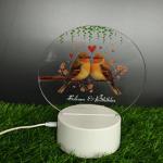 Gugan's Gifts Acrylic Personalized Illusion Photo Lamp – A Customizable lamp with Name, and Date, Perfect for Couples. (Model 9)