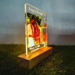 Gugan's Personalized Photo Lamp for Couple – Custom Acrylic LED Night Light with DIY Message Bottle | Marriage & Anniversary Gift | Romantic Décor | Write Your Own Message (Model 2)
