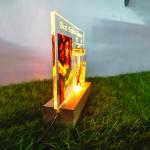 Gugan's Personalized Photo Lamp for Friends – Custom Acrylic LED Night Light with Message Bottle(DIY)- Write Your own