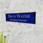 Gugan's Nameplate with Modern Aluminum Nameplate Holder for Wall or Door, Adhesive Backing Included (Blue, 30 x 08 cm)