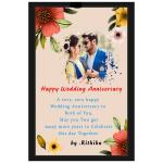 Personalized Wedding Anniversary Engineered Wood Photo Frame With Message For Wall Decoration | 10x15 Inch | Best Gift For Couple, Husband, Wife For Wedding, Anniversary Gift (Design-1)