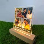 Gugan's Gifts Personalized Photo Lamp for Couples – Custom Acrylic LED Night Light with Photo, Name & Date, Gift for Anniversary, Wedding or Birthday (Model 4)