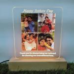 Gugan's Custom Father's Day Night Light – Personalized Photo Gift for Dad, Home Décor Keepsake, LED Lamp from Son or Daughter, Gift for Husband