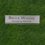 Gugan's Aluminum Desk Name Plate – Personalized Office Name Sign with Holder, Modern Desk Décor for Professionals, Boss, and Executives- Double Side (12 x 3 Inches) (Silver, Silver)