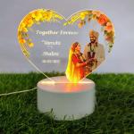 Gugan's Personalized Photo Heart Night Light, Couple Photo Lamp, Custom Acrylic Frame, Bedroom Decor, Custom Led Night Light, Gift for Her Him (Model 1)