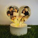 Gugan's Personalized Photo Heart Night Light, Couple Photo Lamp, Custom Acrylic Frame, Bedroom Decor, Custom Led Night Light, Gift for Her Him (Model 4)