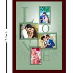Customized Collage Photo Frames for Wall, Personalised Photo Frame for Birthday, Anniversary, Wedding Gift (12 x 8 Inches, Design 04)