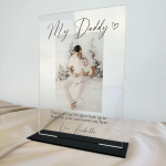 Personalized Acrylic Photo Frame, Custom Acrylic Photo Plaque Gift, Perspex Photograph Frame, Personalized Birthday Gift with Image (6x8 inches)