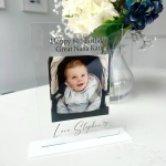 Personalized Acrylic Photo Frame, Custom Acrylic Photo Plaque Gift, Perspex Photograph Frame, Personalized Birthday Gift with Image (6x8 inches)