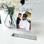 Personalized Acrylic Photo Frame, Custom Acrylic Photo Plaque Gift, Perspex Photograph Frame, Personalized Birthday Gift with Image (6x8 inches)