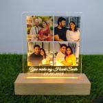 Gugan's Gifts Personalized Photo Lamp for Couples – Custom Acrylic LED Night Light with Photo, Name & Date, Gift for Anniversary, Wedding or Birthday (Model 4)