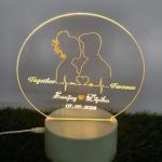 Gugan's Gifts Acrylic Personalized Illusion Photo Lamp – A Customizable lamp with Name, and Date, Perfect for Couples. (Model 10)