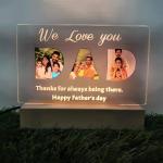 Gugan's Custom Father's Day Night Light – Personalized Photo Gift for Dad, Home Décor Keepsake, LED Lamp from Son or Daughter, Gift for Husband