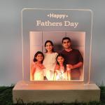 Gugan's Custom Father's Day Night Light – Personalized Photo Gift for Dad, Home Décor Keepsake, LED Lamp from Son or Daughter, Gift for Husband