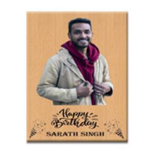 Gugan's Personalized UV Printed Wooden Plaque with Photo & Text – Unique Wood Photo Gift for Him, Her, Mom, Dad, Friend