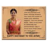 Gugan's Personalized UV Printed Wooden Plaque with Photo & Text – Unique Wood Photo Gift for Him, Her, Mom, Dad, Friend