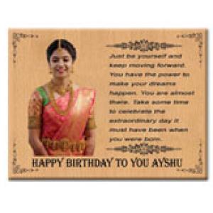 Gugan's Personalized UV Printed Wooden Plaque with Photo & Text – Unique Wood Photo Gift for Him, Her, Mom, Dad, Friend