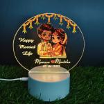 Gugan's Gifts Acrylic Personalized Illusion Photo Lamp – A Customizable lamp with Name, and Date, Perfect for Couples. (Model 8)