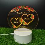 Gugan's Gifts Acrylic Personalized Illusion Photo Lamp – A Customizable lamp with Name, and Date, Perfect for Couples. (Model 4)