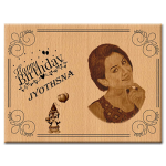 Customized Engraved Wooden Photo Frame | Happy Birthday Gift for Daughter | Friend | Colleague | Sister (4 x 6 Inches)