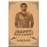 Gifts Personalized Engraved Rectangular Wooden Photo Frame Happy Birthday Gift for Boyfriend | Husband | Brother (8 x 12 Inches)