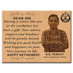Personalized Wooden Photo Plaque with Photos | Happy Retirement Life Gift for Father | Lecturer | Senior | Manager. (12 X 8 Inches)