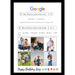 Social Media Background Engineered Wood Collage Photo Frame l Best Gift For Couples, Anniversary, Friend, Husband, Wife, Boyfriend, Girlfriend (Google, 12x18 inches)