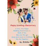 Personalized Wedding Anniversary Engineered Wood Photo Frame With Message For Wall Decoration 12x18 Inch | Best Gift For Couple, Husband, Wife For Wedding, Anniversary Gift (Design-1)