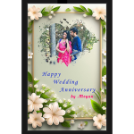Personalized Wedding Anniversary Engineered Wood Photo Frame With Message For Wall Decoration | 12x8 Inch | Best Gift For Couple, Husband, Wife For Wedding, Anniversary Gift (Design-4)