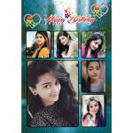 Personalised Collage Photo Frames For Wall Decoration & Table Top (12x8 Inch) | Personalised Engineered Wood Photo Frame For Birthday, Anniversary, Wedding Gift, Bedroom, Living Room -D2