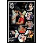 Personalised Collage Photo Frames For Wall Decoration & Table Top (12x18 Inch) | Personalised Engineered Wood Photo Frame For Birthday, Anniversary, Wedding Gift, Bedroom, Living Room -D3