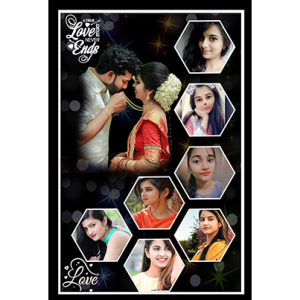 Personalised Collage Photo Frames For Wall Decoration & Table Top (12x18 Inch) | Personalised Engineered Wood Photo Frame For Birthday, Anniversary, Wedding Gift, Bedroom, Living Room -D3