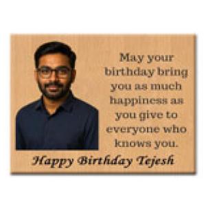 Gugan's Personalized UV Printed Wooden Plaque with Photo & Text – Unique Wood Photo Gift for Him, Her, Mom, Dad, Friend