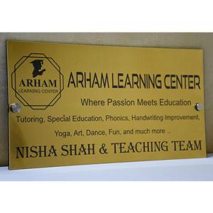 Customized Acrylic Name Plate With Vinyl For Home, Shop, Office (18 x 9 Inches)