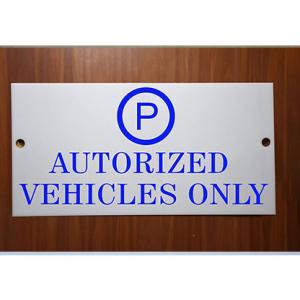 Milk White Acrylic With Vinyl| Parking Signs with Self Adhesive Signboard Signage for Office, Hospitals, Colleges, Supermarket | (12 X 6 Inches) (AUTHORIZED PARKING ONLY)