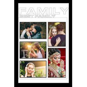 Customized Collage Photo Frames for Wall, Personalised Photo Frame for Birthday, Anniversary, Wedding Gift (12 x 8 Inches, Design 01)