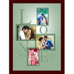 Customized Collage Photo Frames for Wall, Personalised Photo Frame for Birthday, Anniversary, Wedding Gift (12 x 8 Inches, Design 04)