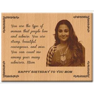 Gifts Customized Engraved Wooden Photo Frame | Happy Birthday Gift for Mom | Aunt | Teacher Gift Ideas for Women (6 X 4 Inches)